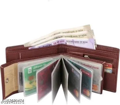 Men Casual, Travel, Formal Brown Artificial Leather Wallet - Regular Size (10 Card Slots)