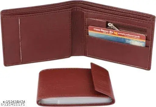 Men Casual, Travel, Formal Brown Artificial Leather Wallet - Regular Size (10 Card Slots)